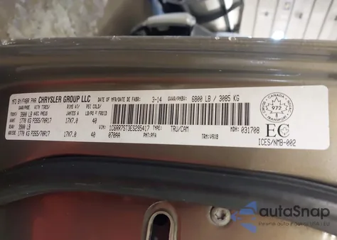 2014 Ram 1500 St из США, поврежденный, VIN 1C6RR7ST3ES295417